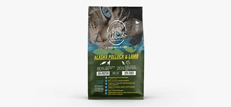 奧藍多天然無穀貓糧-阿拉斯加鱈魚+羊肉