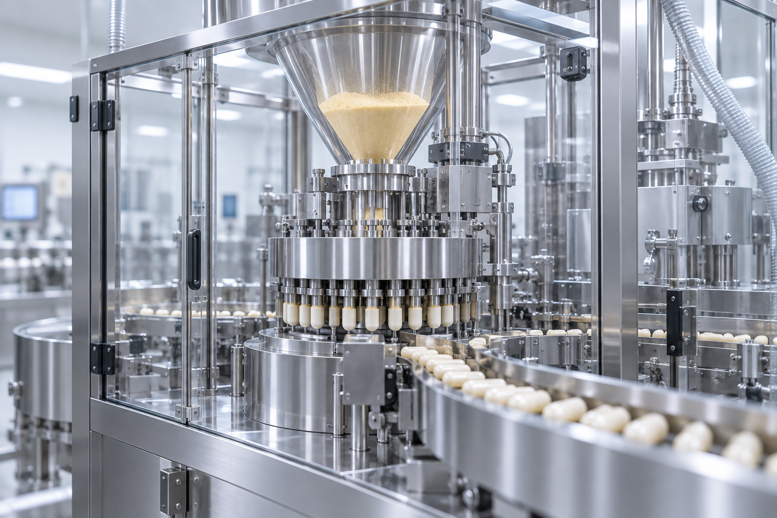 Fully automated enclosed capsule-filling system